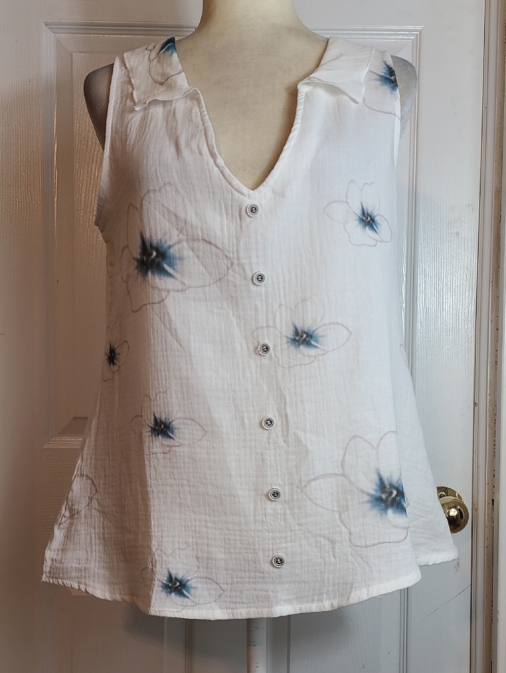 Watercolor Floral Summer Blouse NWT